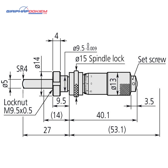 Đầu Panme 0-0,5" Mitutoyo 148-814 4 Đầu Panme 0-0,5" Mitutoyo 148-814 - Ảnh 2