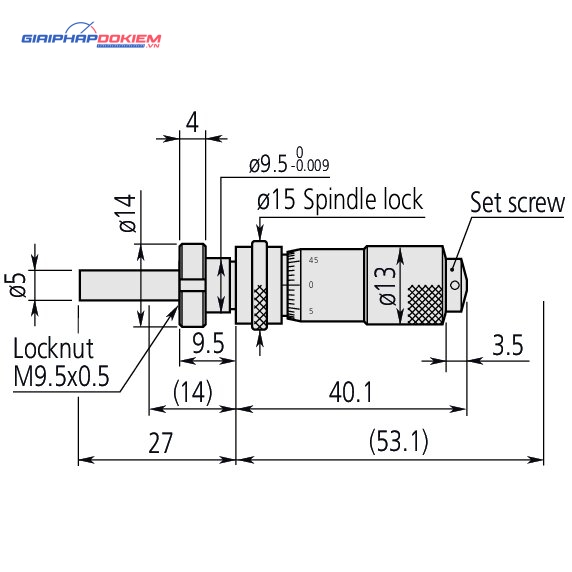 Đầu Panme 0-0,5" Mitutoyo 148-834 4 Đầu Panme 0-0,5" Mitutoyo 148-834 - Ảnh 2