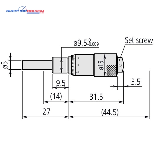 Đầu Panme 0-13mm Mitutoyo 148-104 4 Đầu Panme 0-13mm Mitutoyo 148-104 - Ảnh 2