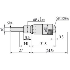 Đầu Panme 0-13mm Mitutoyo 148-801 5 dau panme 0 13mm mitutoyo 148 801 1