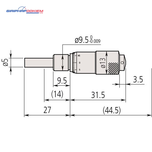 Đầu Panme 0-13mm Mitutoyo 148-821 4 Đầu Panme 0-13mm Mitutoyo 148-821 - Ảnh 2