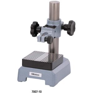 Đế gá đông hồ so chân thẳng với đế thép cứng vuông 90x90mm, đế vuông Mitutoyo 7007-10