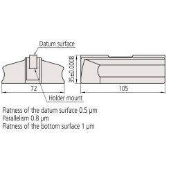 Đế gá kẹp căn mẫu 35mm Mitutoyo 619009 8 de ga kep can mau 35mm mitutoyo 619009 2
