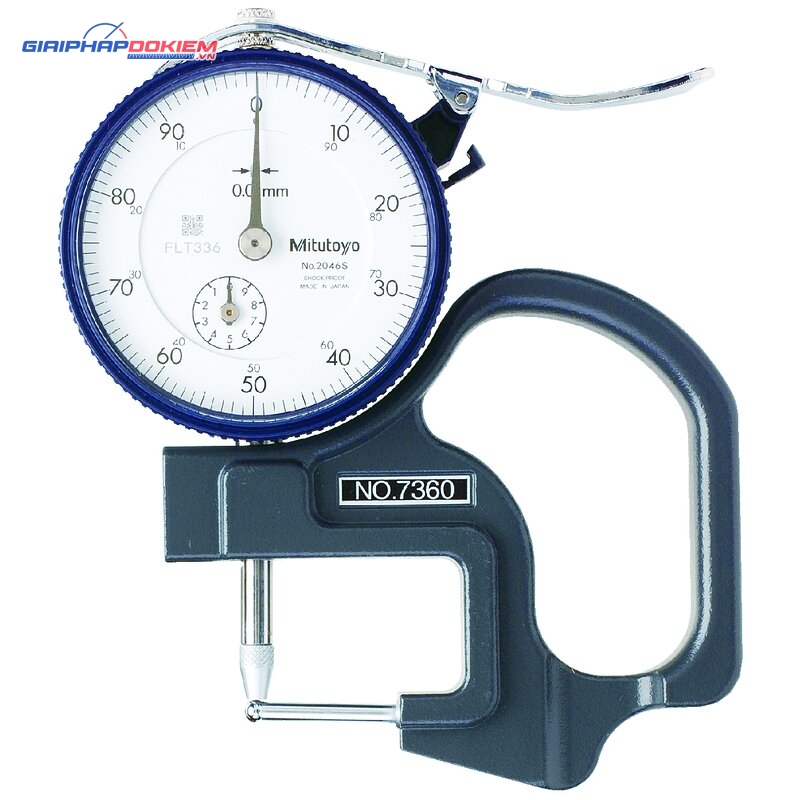 Đồng hồ đo độ dày cơ khí, 0-10mm, 0,01mm Mitutoyo 7360 2 Đồng hồ đo độ dày cơ khí, 0-10mm, 0,01mm Mitutoyo 7360