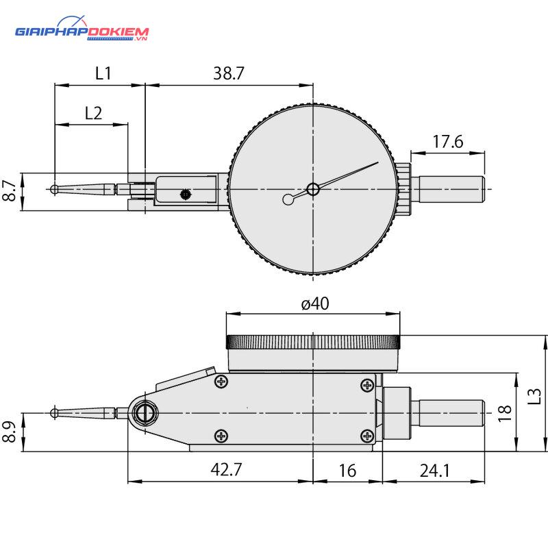 Đồng Hồ So Chân Gập, Dial Test Indicator, Horizontal Type 0,6mm, 0,002mm, 8mm Stem Mitutoyo 513-425-10E 5 Đồng Hồ So Chân Gập, Dial Test Indicator, Horizontal Type 0,6mm, 0,002mm, 8mm Stem Mitutoyo 513-425-10E - Ảnh 2