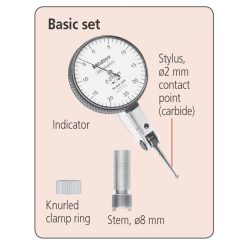 Đồng Hồ So Chân Gập, Dial Test Indicator, Horizontal, Compact 0,5mm, 0,01mm, 8mm Stem Mitutoyo 513-466-10E 11 dong ho so chan gap dial test indicator dial test indicator horizontal type 0 6mm 0 002mm 4 8mm stem 513 425 10a 2