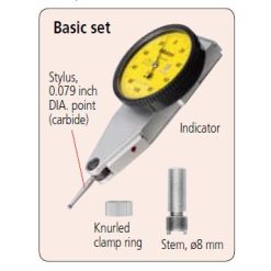 Đồng Hồ So Chân Gập, Dial Test Indicator, Horiz. 20° Face 1,6mm, 0,01mm, 4/8mm Stem, with Bracket Mitutoyo 513-444-10T 10 dong ho so chan gap dial test indicator horiz 20%C2%B0 face 0 016 0 0001 4 9 52mm stem bracket black dial 513 443 16t 4