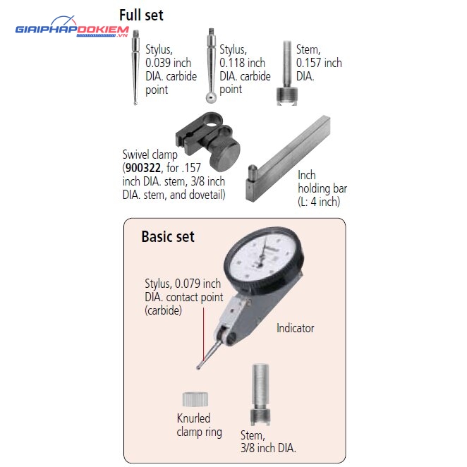 Đồng Hồ So Chân Gập, Dial Test Indicator, Horizontal Type 0,03", 0,0005", 4/9,52mm Stem, Bracket Mitutoyo 513-412-10T 8 Đồng Hồ So Chân Gập, Dial Test Indicator, Horizontal Type 0,03", 0,0005", 4/9,52mm Stem, Bracket Mitutoyo 513-412-10T - Ảnh 4