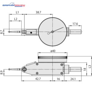 Đồng Hồ So Chân Gập, Dial Test Indicator, Dial Test Indicator, Horizontal Type 0,03"/0,7mm, 0,0005"/0,01mm, 9,52mm Stem Mitutoyo 513-406-10E 9 dong ho so chan gap dial test indicator horizontal type 0 03 0 7mm 0 0005 0 01mm 4 9 52mm st 513 406 10t 1