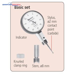 Đồng Hồ So Chân Gập, Dial Test Indicator, Dial Test Indicator, Horizontal Type 0,03"/0,7mm, 0,0005"/0,01mm, 9,52mm Stem Mitutoyo 513-406-10E 10 dong ho so chan gap dial test indicator horizontal type 0 03 0 7mm 0 0005 0 01mm 4 9 52mm st 513 406 10t 2