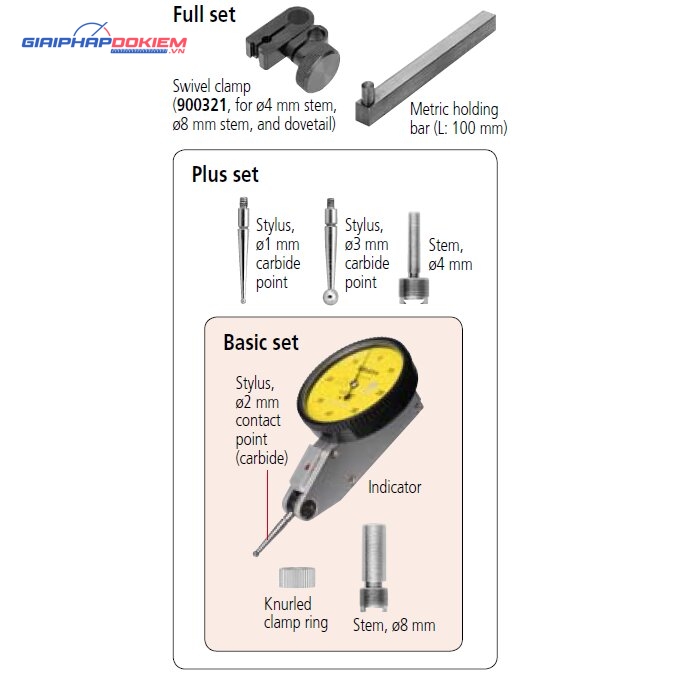 Đồng Hồ So Chân Gập, Dial Test Indicator, Horizontal Type 1mm, 0,01mm, 4/8mm Stem, with Bracket Mitutoyo 513-415-10T 8 Đồng Hồ So Chân Gập, Dial Test Indicator, Horizontal Type 1mm, 0,01mm, 4/8mm Stem, with Bracket Mitutoyo 513-415-10T - Ảnh 4