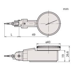 Đồng Hồ So Chân Gập, Dial Test Indicator, Universal Type 0,03", 0,0005", Basic Set Mitutoyo 513-302-10E 7 dong ho so chan gap dial test indicator universal type 0 03 0 0005 full set with bracket 513 302 10t 1