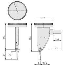 Đồng Hồ So Chân Gập, Dial Test Indicator, Vertical Type 0,03", 0,0005", 9,52mm Stem Mitutoyo 513-452-10E 9 dong ho so chan gap dial test indicator vertical type 0 2mm 0 002mm 4 8m stem 513 455 10a 1