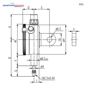 Đồng Hồ So Cơ Khí Chống Va Đập 1mm, 0,01 Mitutoyo 1929A-62 9 dong ho so co khi chong va dap flat back agd ansi 0 006 0 0001 mitutoyo 1910a 72 1
