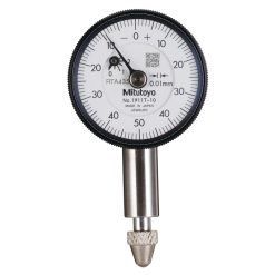 Đồng Hồ So Cơ Khí, Dial Indicator, Flat Back 2,5mm, 0,01mm, Jeweled Bearing Mitutoyo 1911AB-10