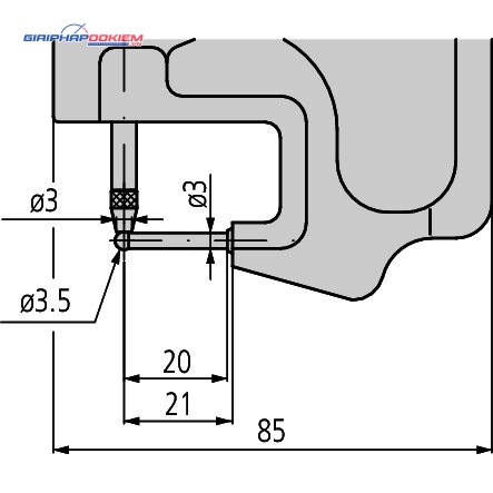Đồng hồ đo độ dày cơ khí, 0-10mm, 0,01mm Mitutoyo 7360 3 Đồng hồ đo độ dày cơ khí, 0-10mm, 0,01mm Mitutoyo 7360 - Ảnh 2