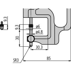 Đồng hồ đo độ dày cơ khí, 0-10mm, 0,01mm Mitutoyo 7313 5 dong ho so co khi do day dial indicator thickness gauge 0 10mm 0 01mm lens thickness 7313 1