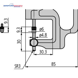 Đồng hồ đo độ dày cơ khí, 0-10mm, 0,01mm Mitutoyo 7313 5 dong ho so co khi do day dial indicator thickness gauge 0 10mm 0 01mm lens thickness 7313 1