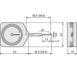 Đồng Hồ So Cơ Khí Đo Lực Căng, Dial Tension Gauge, Peak Hold 0,3N-3N, 0,1N Graduation Mitutoyo 546-138 9 dong ho so co khi do luc cang dial tension gauge peak hold 0 6n 5n 0 2n graduation 546 139 1