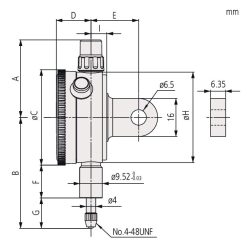 Đồng Hồ So Cơ Khí, Dial Indicator, Flat Back, AGD/ANSI 0,125",0,001" Mitutoyo 1781SB 7 dong ho so co khi flat back agd ansi 0 025 0 0001 mitutoyo 1803a 10 1