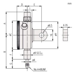 Đồng Hồ So Cơ Khí Lug Back, AGD/ANSI 0,125",0,0005" Mitutoyo 1506A 7 dong ho so co khi flat back agd ansi 0 025 0 0001 mitutoyo 1803a 10 1