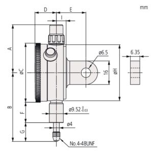 Đồng Hồ So Cơ Khí Flat Back, AGD/ANSI 0,125",0,001" Mitutoyo 1781AB 7 dong ho so co khi flat back agd ansi 0 025 0 0001 mitutoyo 1803a 10 1