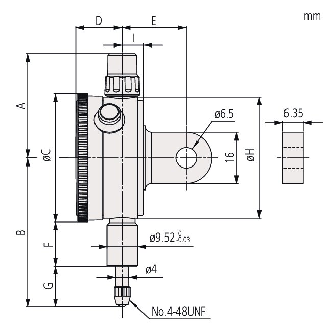 Đồng Hồ So Cơ Khí, Dial Indicator, Flat Back, AGD/ANSI 0,125",0,001" Mitutoyo 1781SB 5 Đồng Hồ So Cơ Khí, Dial Indicator, Flat Back, AGD/ANSI 0,125",0,001" Mitutoyo 1781SB - Ảnh 2