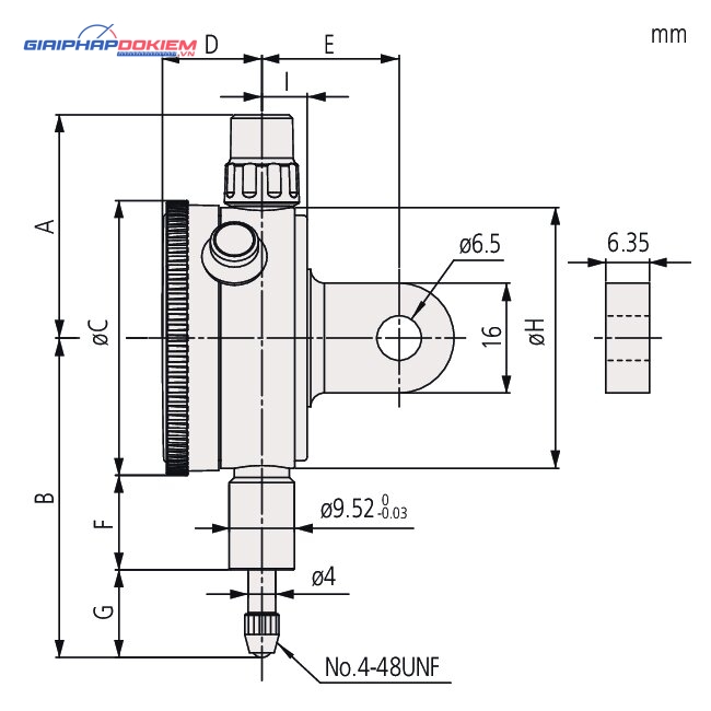 Đồng Hồ So Cơ Khí Lug Back, AGD/ANSI 0,125",0,0005" Mitutoyo 1506A 5 Đồng Hồ So Cơ Khí Lug Back, AGD/ANSI 0,125",0,0005" Mitutoyo 1506A - Ảnh 2