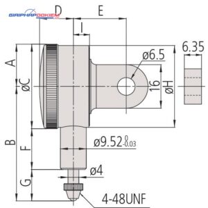 Đồng Hồ So Cơ Khí, Dial Indicator, Flat Back 5mm, 0,01mm Mitutoyo 1045AB 7 dong ho so co khi flat back ansi agd type 0 5mm 0 002mm mitutoyo 1011sb 11 1