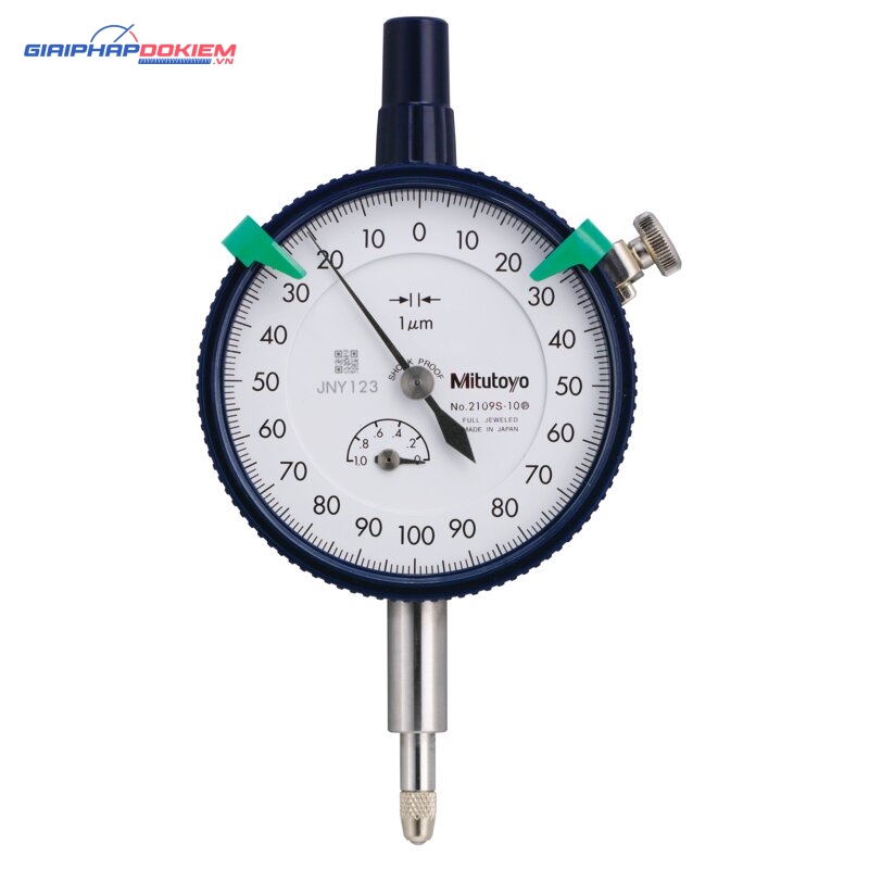 Đồng Hồ So Cơ Khí, Dial Indicator, Lug Back 1mm, 0,001mm, Jeweled Bearing, Shockpr Mitutoyo 2109S-10 2 Đồng Hồ So Cơ Khí, Dial Indicator, Lug Back 1mm, 0,001mm, Jeweled Bearing, Shockpr Mitutoyo 2109S-10