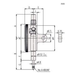 Đồng Hồ So Cơ Khí, Dial Indicator, Lug Back, AGD/ANSI 0,5", 0,001", Reverse Reading Mitutoyo 2914S 9 dong ho so co khi lug back agd ansi 0 05 0 0001 mitutoyo 2923sb 10 1