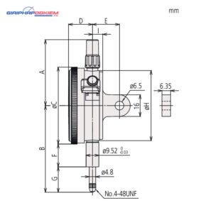 Đồng Hồ So Cơ Khí Flat Back, AGD/ANSI 0,05", 0,0001" Mitutoyo 2905AB-10 9 dong ho so co khi lug back agd ansi 0 05 0 0001 mitutoyo 2923sb 10 1