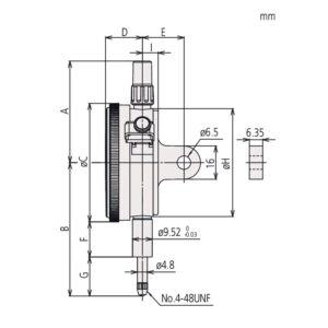 Đồng Hồ So Cơ Khí, Dial Indicator, Lug Back, AGD/ANSI 0,025", 0,0001", Jew. Bearing, Shockpr Mitutoyo 2802S-10 9 dong ho so co khi lug back agd ansi 0 05 0 0001 mitutoyo 2923sb 10 1