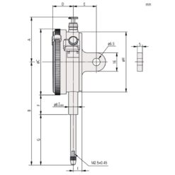 Đồng Hồ So Cơ Khí, Dial Indicator, Lug Back 0,5mm, 0,002mm, Jeweled Bearing Mitutoyo 1913A-10 7 dong ho so co khi lug back agd ansi 1 0 0005 mitutoyo 2776a 1