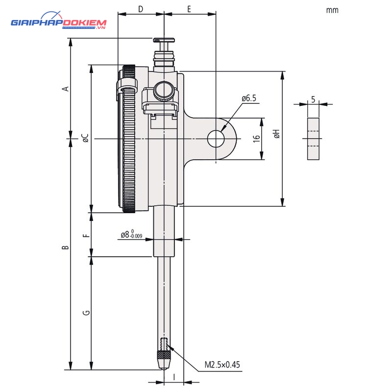 Đồng Hồ So Cơ Khí, Dial Indicator, Lug Back 0,5mm, 0,002mm, Jeweled Bearing Mitutoyo 1913A-10 5 Đồng Hồ So Cơ Khí, Dial Indicator, Lug Back 0,5mm, 0,002mm, Jeweled Bearing Mitutoyo 1913A-10 - Ảnh 2