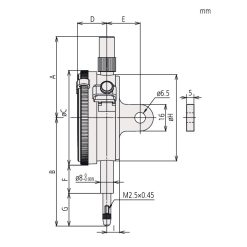 Đồng Hồ So Cơ Khí, Dial Indicator, Flat Back 1,6mm, 0,01mm, One Revo., Dust/Shockpr. Mitutoyo 2959SB 7 dong ho so co khi lug back agd ansi ip64 0 008 0 0001 mitutoyo 2910a 72 1