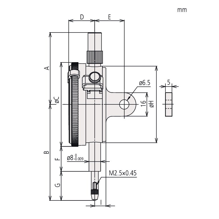 Đồng Hồ So Cơ Khí Flat Back, AGD/ANSI 0,02", 0,0005" Mitutoyo 2976AB 5 Đồng Hồ So Cơ Khí Flat Back, AGD/ANSI 0,02", 0,0005" Mitutoyo 2976AB - Ảnh 2
