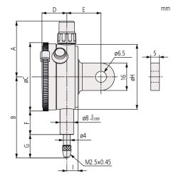 Đồng Hồ So Cơ Khí, Lug Back, ISO Type 1mm, 0,002mm Mitutoyo 1013A-10 7 dong ho so co khi lug back iso type 1mm 0 002mm 1013a 10 1