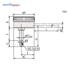 Đồng Hồ So Cơ Khí Mặt Lớn Back Plunger 1mm, 0,01 Mitutoyo 1960A 9 dong ho so co khi mat lon back plunger 0 04 0 001 mitutoyo 1961a 1