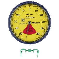 Đồng Hồ So Cơ Khí Mặt Lớn, Dial Indicator, Back Plunger 1mm, 0,01, One Revolution, Shockproof Mitutoyo 1960T