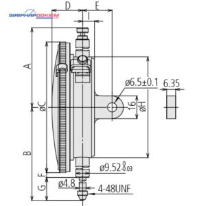 Đồng Hồ So Cơ Khí Mặt Lớn Flat Back 20mm, 0,01mm Mitutoyo 3050AB 7 dong ho so co khi mat lon lug back 1mm 0 001mm mitutoyo 3109a 10 1