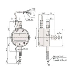 Đồng Hồ So Điện Tử Cấp Nguồn Bên Ngoài, Digital Indicator Signal ID-C, ANSI/AGD Inch/Metric, 0,5", 0,00005", Flat Back Mitutoyo 543-352B 9 dong ho so dien tu cap nguon ben ngoai digital indicator signal id c ansi agd inch metric 0 5 0 00005 lug back 543 352 1