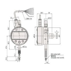Đồng Hồ So Điện Tử Cấp Nguồn Bên Ngoài, Digital Indicator Signal ID-C Inch/Metric, 0,5", 0,00005", Flat Back Mitutoyo 543-351B 6 dong ho so dien tu cap nguon ben ngoai digital indicator signal id c ansi agd inch metric 0 5 0 00005 lug back 543 352 1
