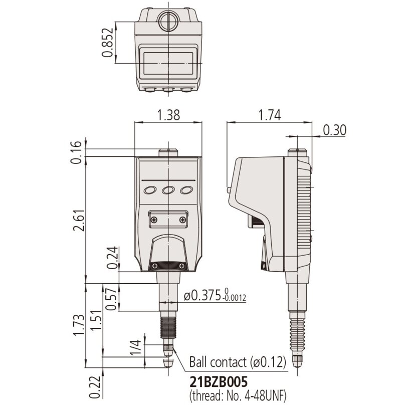 Đồng Hồ So Điện Tử Đặc Biệt, Digital Indicator ID-B, IP66, ANSI/AGD Inch/Metric, 0,2", 0,00005" Mitutoyo 543-586 8 Đồng Hồ So Điện Tử Đặc Biệt, Digital Indicator ID-B, IP66, ANSI/AGD Inch/Metric, 0,2", 0,00005" Mitutoyo 543-586 - Ảnh 2