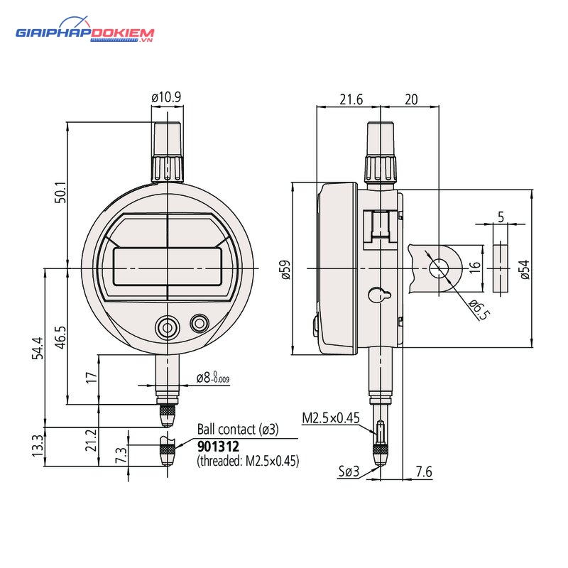 Đồng hồ so điện tử ID-SS, ANSI/AGD Inch/Metric, 0,5", 0,00005", Flat Back Mitutoyo 543-502B 4 Đồng hồ so điện tử ID-SS, ANSI/AGD Inch/Metric, 0,5", 0,00005", Flat Back Mitutoyo 543-502B - Ảnh 2