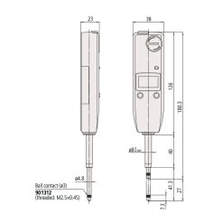 Đồng Hồ So Điện Tử Loại Mỏng, Digital Indicator ID-U Inch/Metric, 1", 0,0005"/0,01mm Mitutoyo 575-122 9 dong ho so dien tu loai mong digital indicator id u ansi agd inch metric 1 0 0005 0 01mm 575 123 1