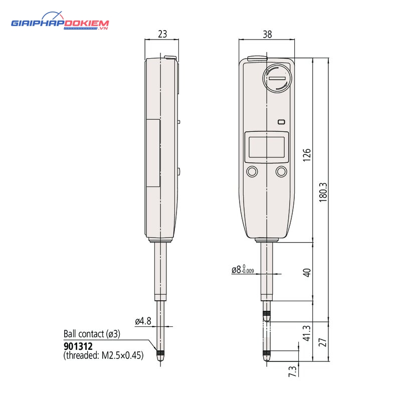 Đồng Hồ So Điện Tử Loại Mỏng, Digital Indicator ID-U Inch/Metric, 1", 0,0005"/0,01mm Mitutoyo 575-122 6 Đồng Hồ So Điện Tử Loại Mỏng, Digital Indicator ID-U Inch/Metric, 1", 0,0005"/0,01mm Mitutoyo 575-122 - Ảnh 2