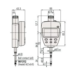 Đồng Hồ So Điện Tử Nguồn Điện Cấp Ngoài, Digital Indicator ID-F, BS AC-Adapter 25,4mm, 0,001mm Mitutoyo 543-551E 7 dong ho so dien tu nguon dien cap ngoai digital indicator id f bs ac adapter inch metric 2 0 00002 ansi agd 543 554e 1