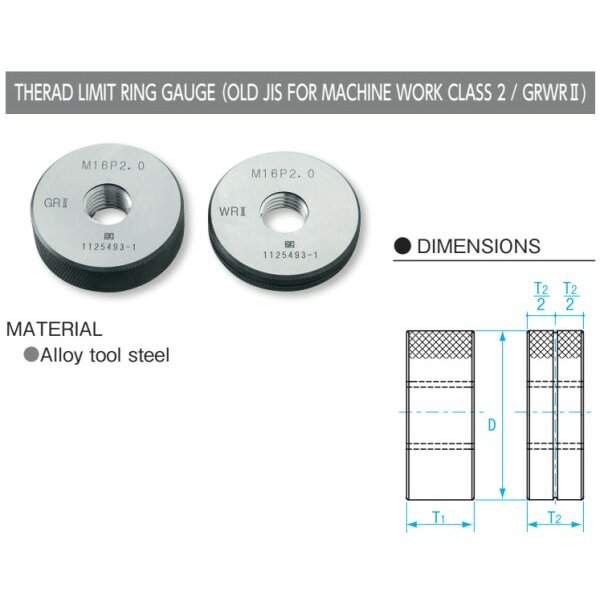 Dưỡng đo ren ngoài M10x1.25-GRWR II, Niigata Seiki GRWR2-10125 3 Dưỡng đo ren ngoài M10x1.25-GRWR II, Niigata Seiki GRWR2-10125 - Ảnh 2