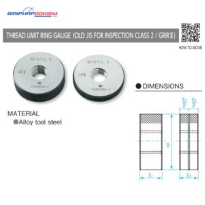 Dưỡng đo ren ngoài M12x1.75-GRIR II, Niigata Seiki GRIR2-12175 4 duong do ren ngoai m20x2 5 grwr ii niigata seiki grwr2 2025 1